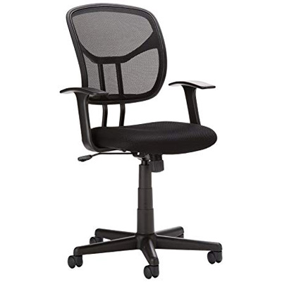 3. AmazonBasics Mesh Mid-Black Chair