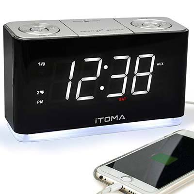 7. iTOMA CKS507 Dual FM Alarm Clock