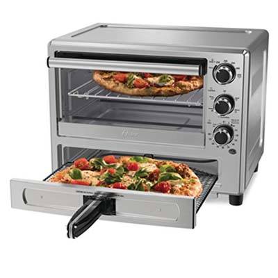 5. Oster Convection Oven with Dedicated Pizza Drawer (Model TSSTTVPZDS)