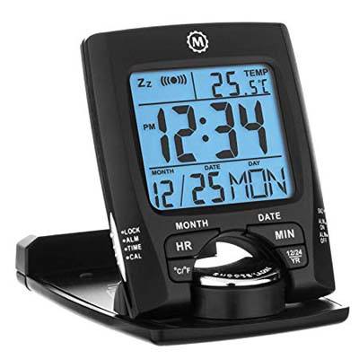 4. Marathon CL030023BK Calendar Alarm Clock