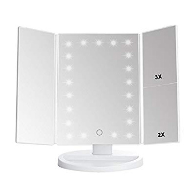 7. Lighted Tri-fold Makeup Mirror