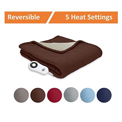 6. Serta Fleece Reversible Sherpa Electric Blanket