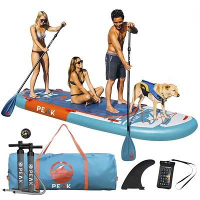 10. Peak 12-Inch Titan Royal Blue Inflatable Stand up Paddle Board