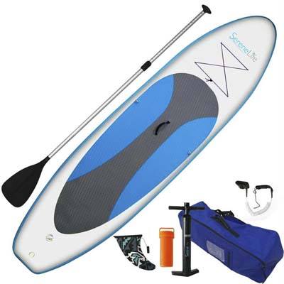 1. SereneLife Inflatable Stand up Paddle board