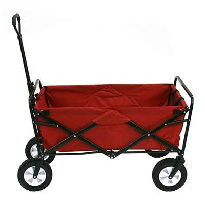 6. Mac Sports Folding Red Wagon