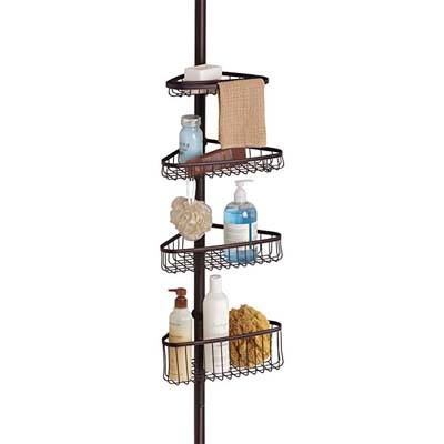 6. InterDesign Constant Tension Shower Caddy, Bronze