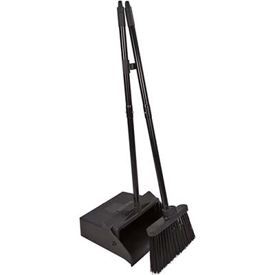 10. Carlisle 36141503 3 Foot Dustpan & Broom Combo, Black