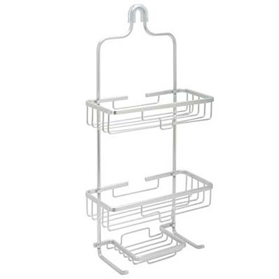 8. Zenna Home 2114W White Corner Pole Caddy