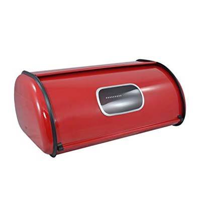 9. MyGift Modern Metal Bread Box