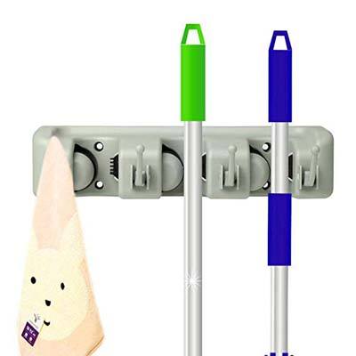 5. Smart & Cool Wall Mounted Mop & Broom Holder (5 Position)