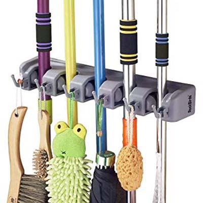 7. RockBirds T56 Multipurpose Mop and Broom Organizer (1-Pack)