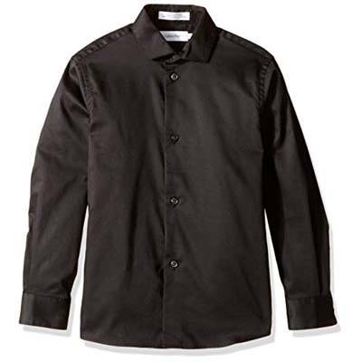 1. Calvin Klein Long Sleeve Sateen Dress Shirt