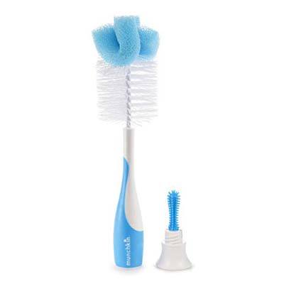 5. Munchkin Sponge Baby Bottle Brush, Blue