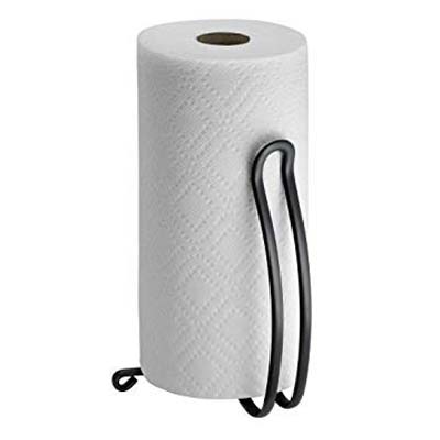 2. mDesign Modern Metal Paper Towel Holder - Matte Black