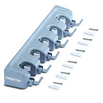 2. KINGTOP Wall Mounted Organizer (5 Positions with 6 Hooks)
