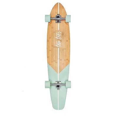 4. Ten Toes Emporium Zed Bamboo Longboard Skateboard Cruiser