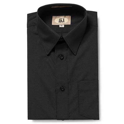 mens black patterned dress shirt