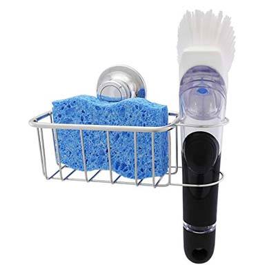7. The Crown Choice Kitchen Sponge Holder-Stainless Steel