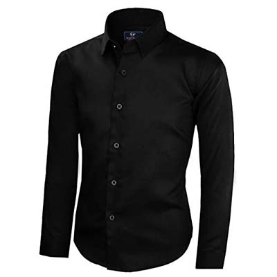 7. Black n Bianco Signature Sateen Long Sleeve Signature Dress Shirt