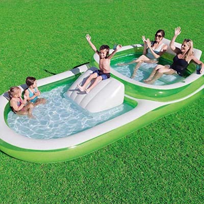 7. Bestway H2OGO Two-In-1 Wide Inflatable Outdoor Pool