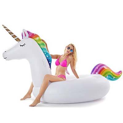 4. Jasonwell Inflatable Unicorn Ride On Pool Float