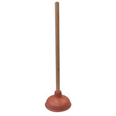 2. Supply Guru SG1976 Toilet Plunger 18” with Wooden Handle