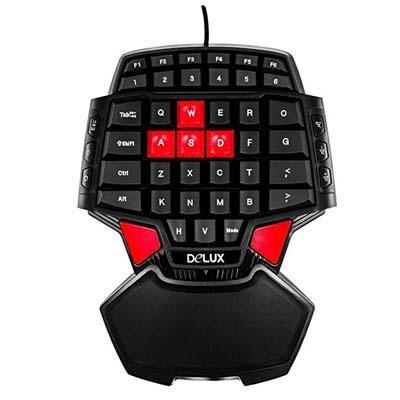 5. DEEBOL Wired Singlehanded Gaming Keyboard