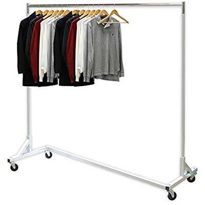 5. Simple Houseware Industrial Grade Z-Base Garment Rack