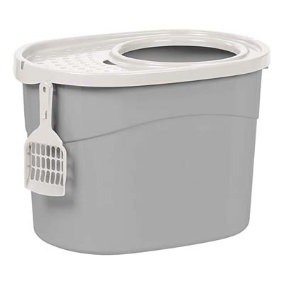 3. IRIS Top Entry Cat Litter Box