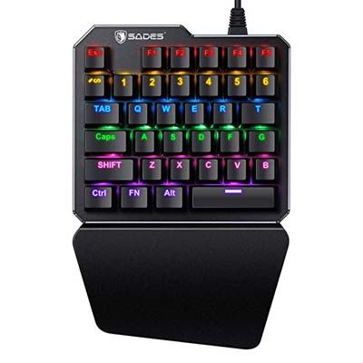 4. SADES One-Handed Mechanical Gaming Keyboard