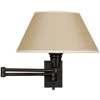 2. Kenroy Home 30110BLKP Wall Swing Arm Lamp