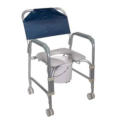 10. Drive Medical K.D. Aluminum Shower Chair/Commode with Casters