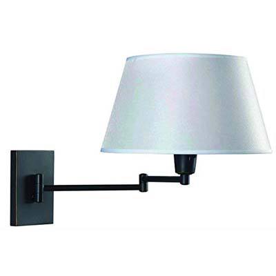 3. Kenroy Home 30100ORB Wall Swing Arm Lamp