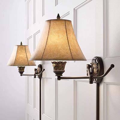 5. Barnes and Ivy Rosslyn Plug-In Swing Arm Lamps (Set of 2)