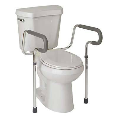 3. Medline Toilet Safety Rail with Adjustable Height