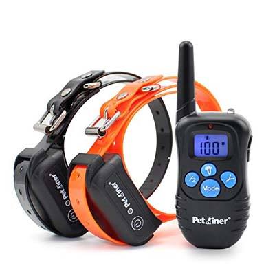 2. Petrainer 100% Waterproof Dog Shock Collar