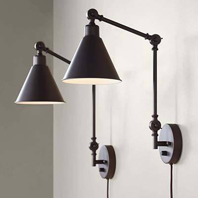 7. 360 Lighting Plug-In Wall Lamp (Set of 2)