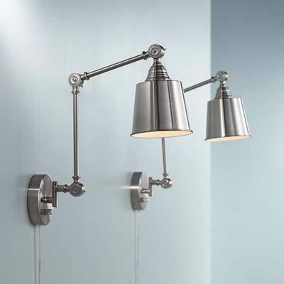 2. 360 Lighting Mendes Plug-in Wall Lamps (Set of 2)