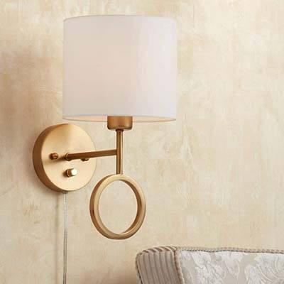 3. 360 Lighting Amidon Drop Ring Plug-in Wall Lamp