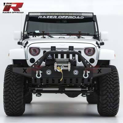 4. Razer Auto Front Bumper for 07-18 Jeep Wrangler JK