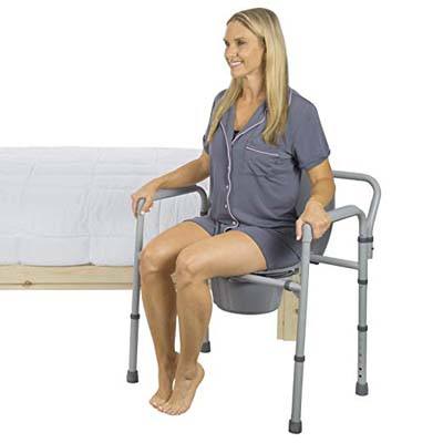 10. Vive 3 in 1 Bariatric Bedside Commode