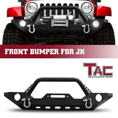 9. TAC Front Bumper Fit 2007-2018 Jeep Wrangler JK