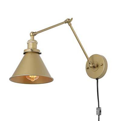 4. LNC Swing Arm Wall Lamp Adjustable Plug-in