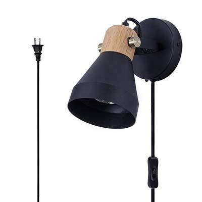 7. BSM TeHenoo Minimalist Plug in Wall Sconce