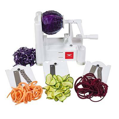 2. Paderno World Cuisine Vegetable Slicer / Spiralizer (3-Blade)