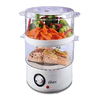 2. Oster CKSTSTMD5-W-015 Double Tiered Food Steamer