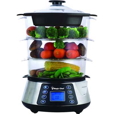 10. Magic Chef MCSFS12ST 3 Tier Food Steamer