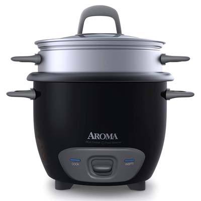 1. Aroma Housewares ARC-743-1NGB Rice Cooker and Food Steamer