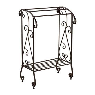 7. Kings Brand Furniture - Coffee Brown Towel Rack Stand