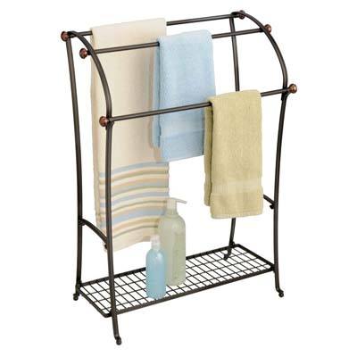 6. mDesign Freestanding Towel Rack Holder